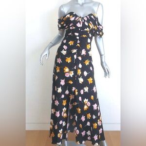 Chic Black Floral Maxi Dress